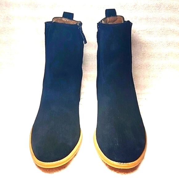 PAUL GREEN SANTE BLACK SUEDE BLOCK HEEL COWBOY BOOTIES SIZE 10 NWOB - Picture 3 of 16